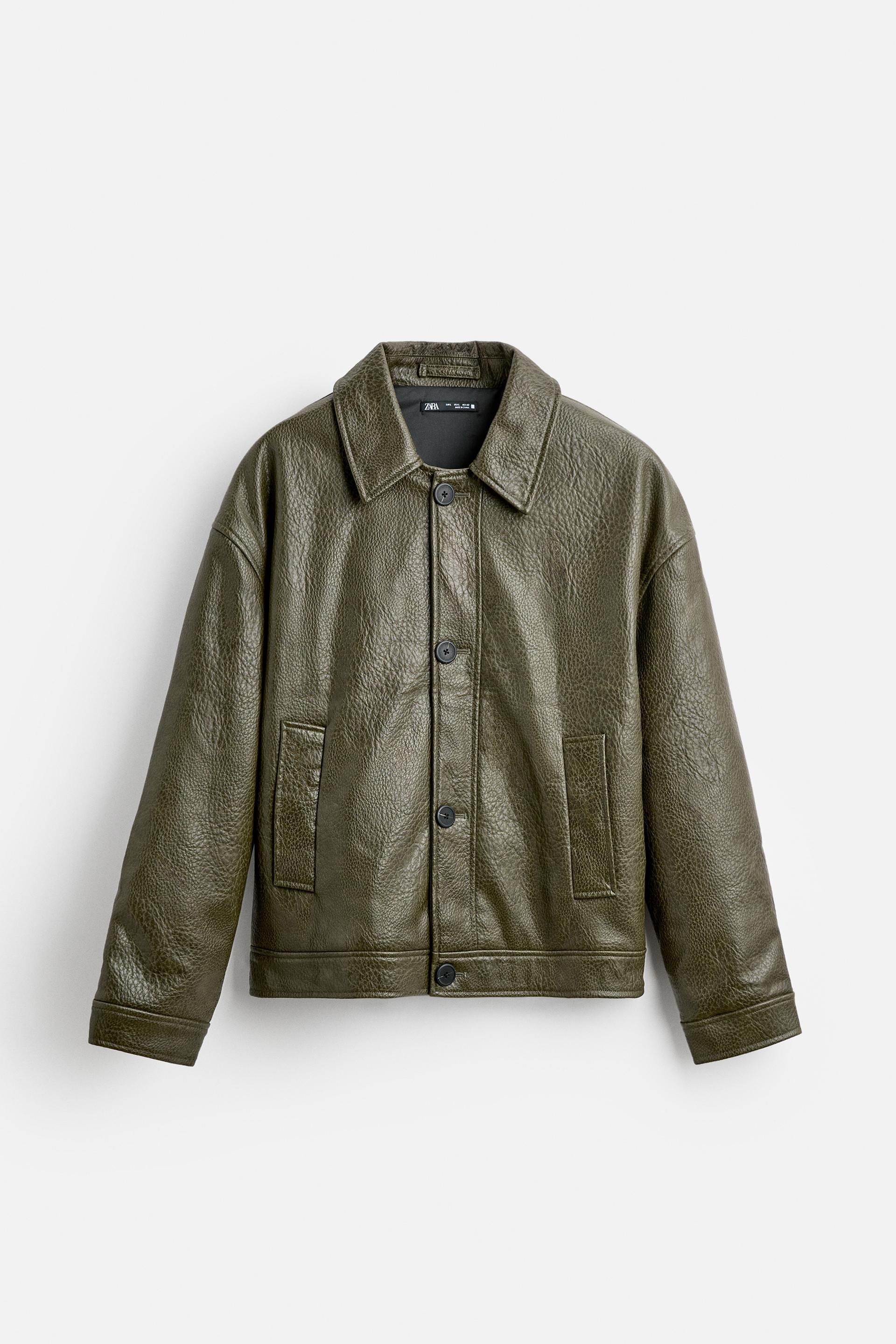 FAUX LEATHER JACKET Green ZARA United States