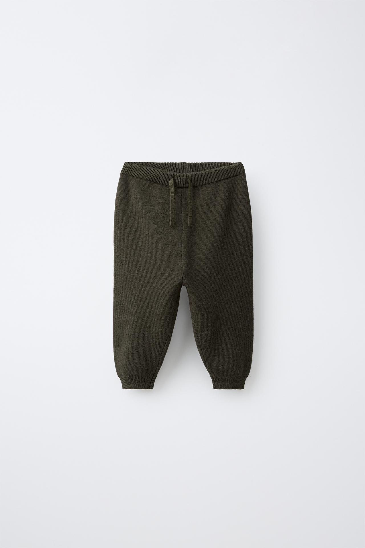 KNIT JOGGER PANTS — Khaki