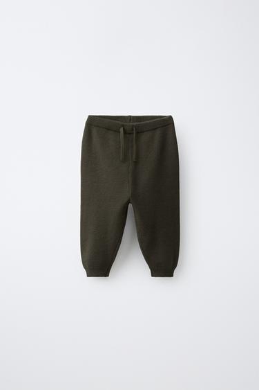 Zaras STICKAD JOGGINGBYXA - Khaki