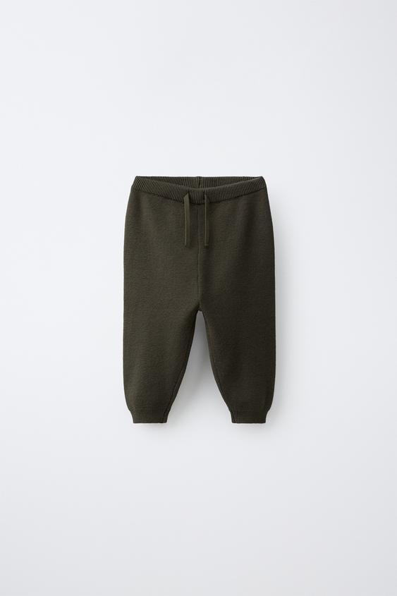Zaras STICKAD JOGGINGBYXA - Khaki - Bild 0