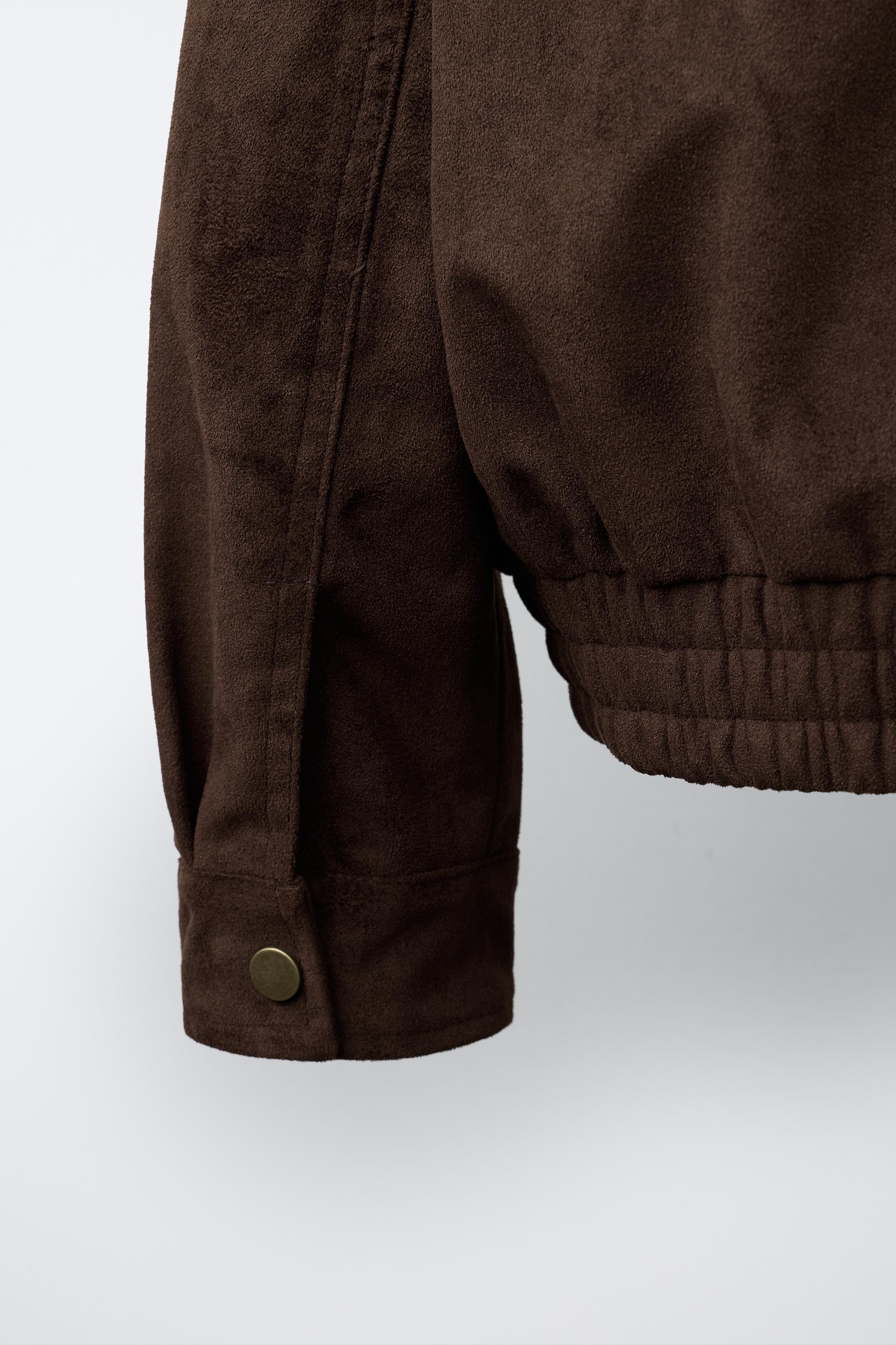 BLOUSON BOMBER EFFET DAIM