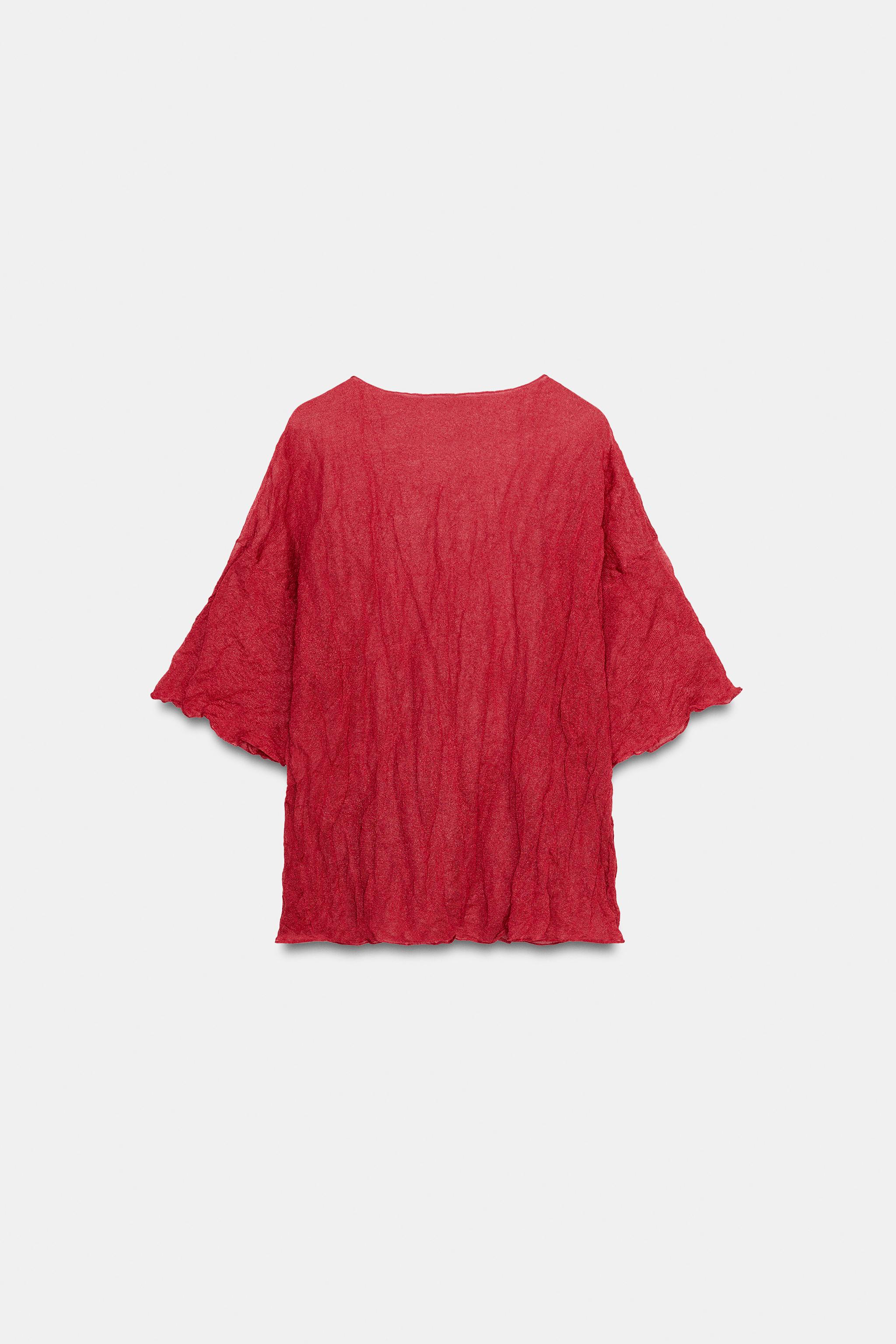 TOP EN MAILLE EFFET FROISSÉ