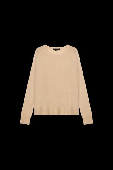 FINE KNIT SWEATER - Sand by Zara