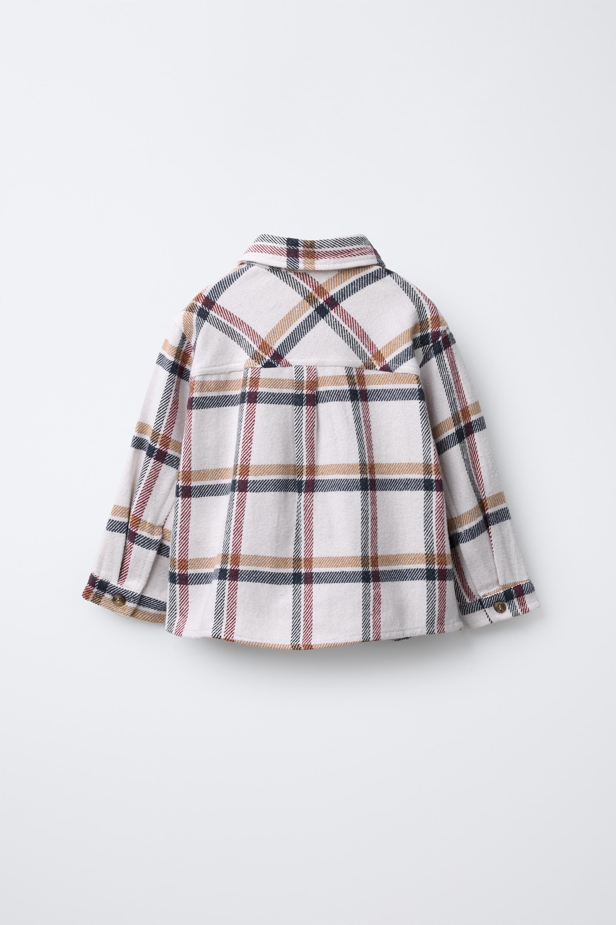 チェック柄シャツジャケット - エクリュ | ZARA Japan / 日本