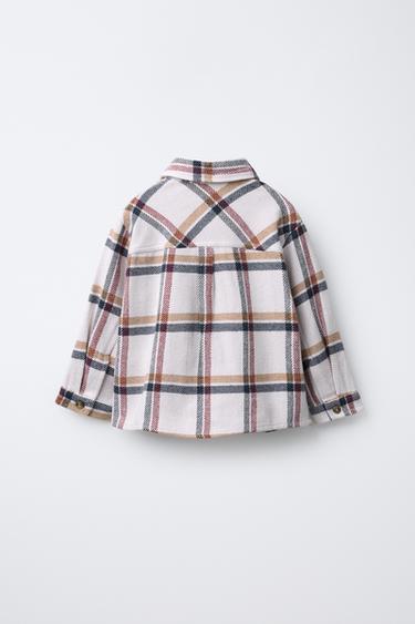 CHECK OVERSHIRT - Ecru by Zara - Image 1
