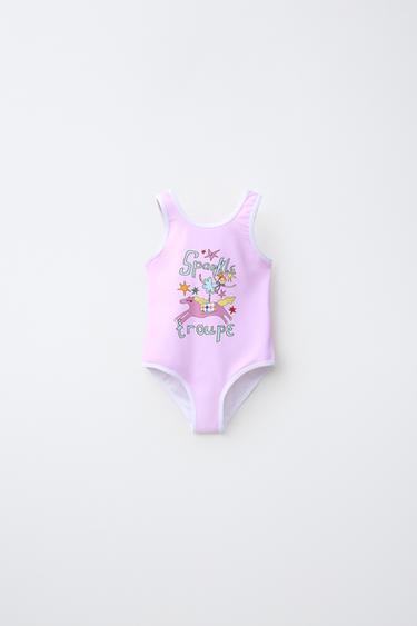 2-6 YEARS / CIRCUS PRINT SWIMSUIT - Pink / Mauve by Zara