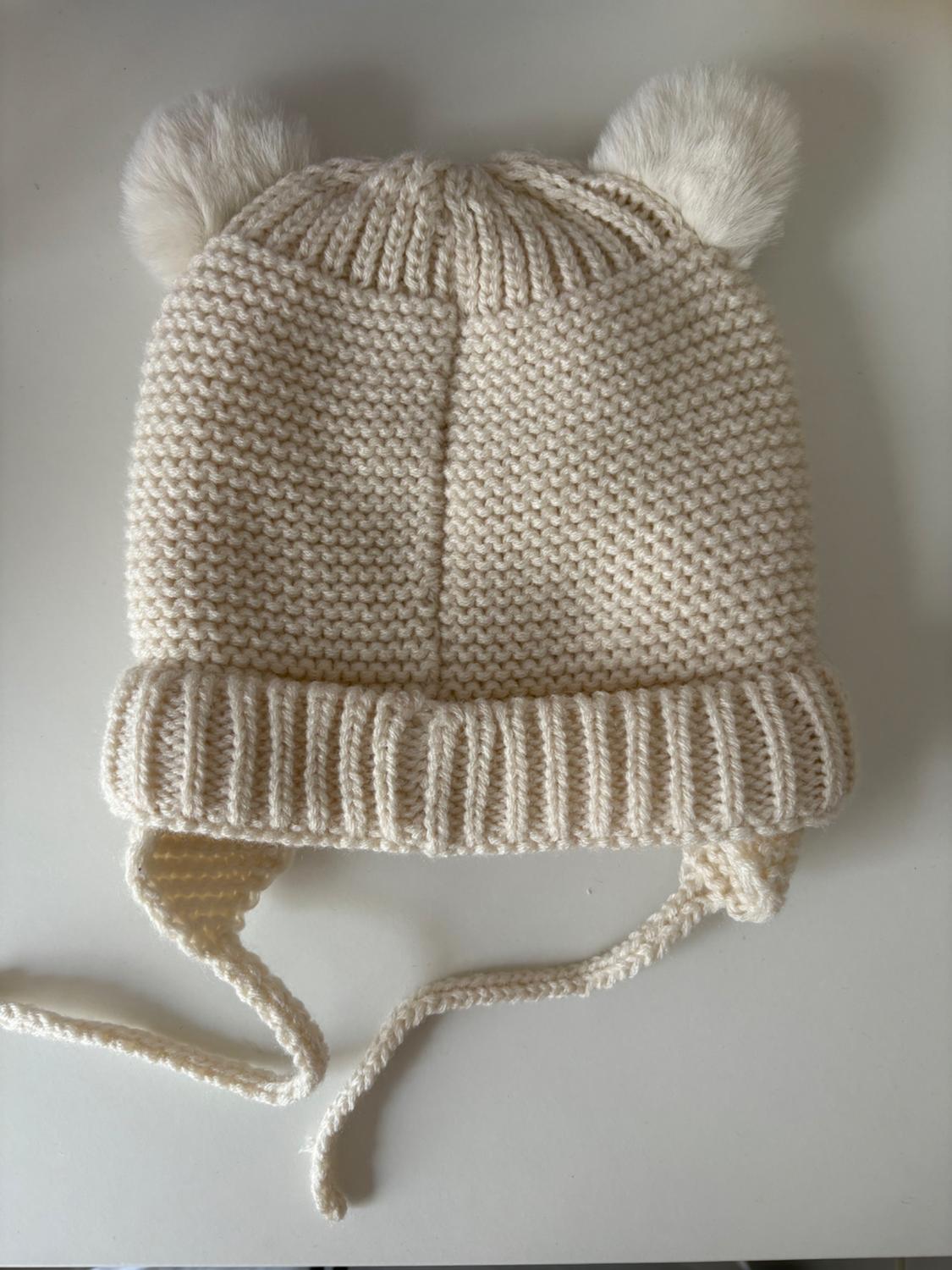 PURL KNIT HAT WITH POMPOM - Image 2