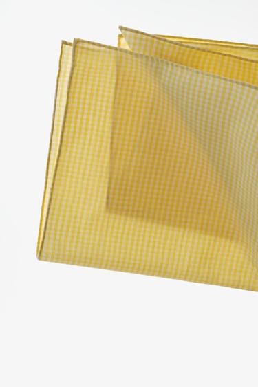 LIMITED EDITION PRINTED GINGHAM SCARF — Yellow 2