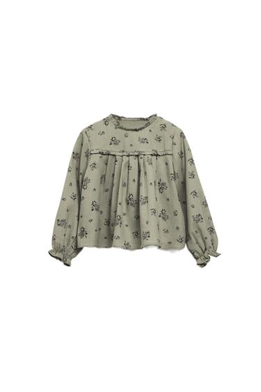 Zara RUFFLED FLORAL BLOUSE LIMITED EDITION - Printed