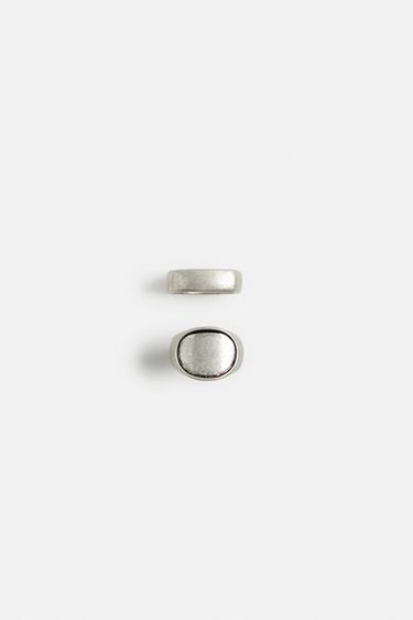 COMBINED RINGS PACK OF 2 - Silver by Zara