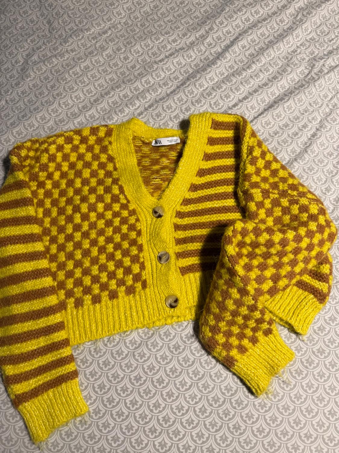 CONTRAST JACQUARD KNIT JACKET - Image 4