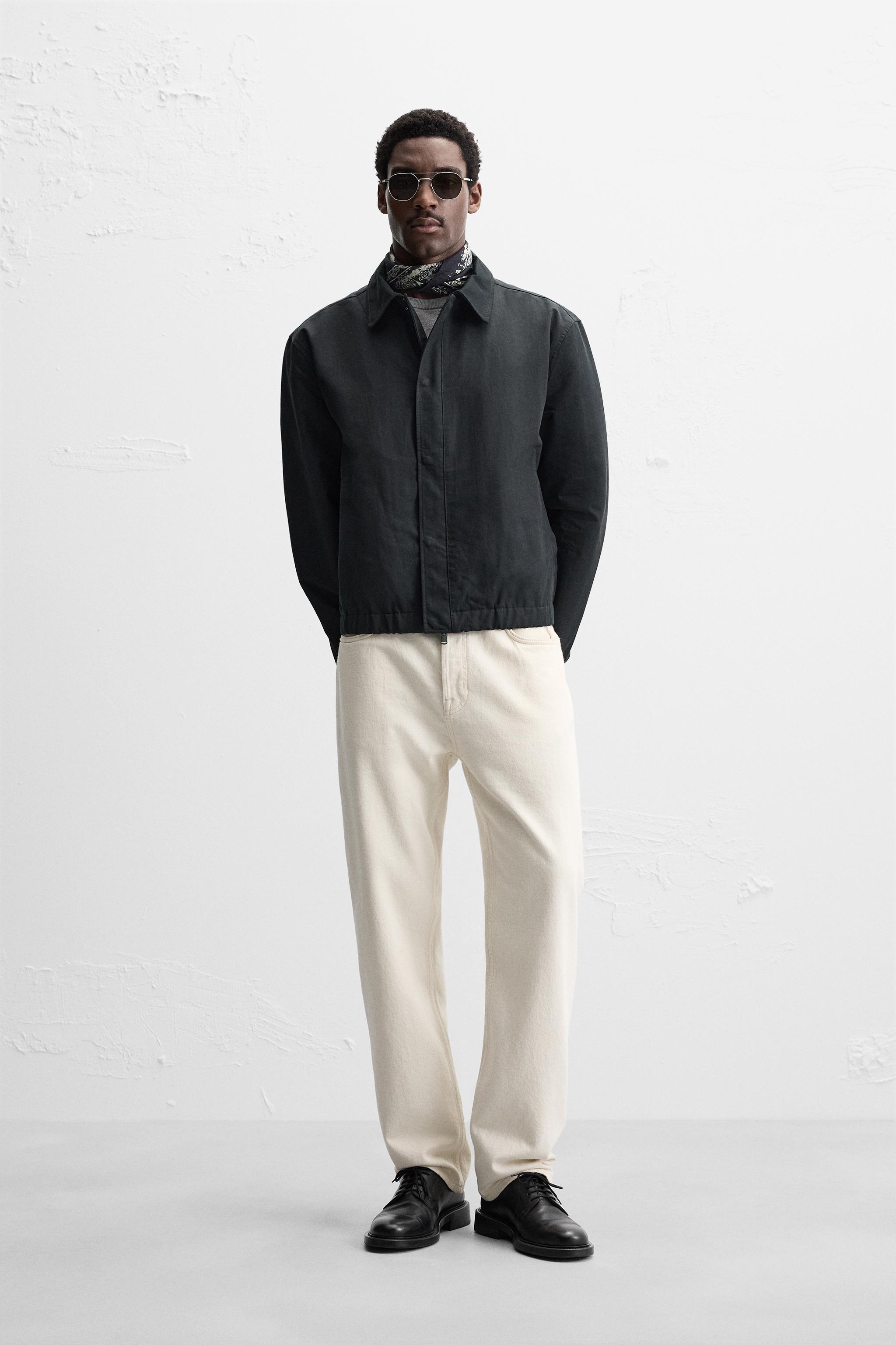 撥水加工レギュラーフィットジャケット - ブルー | ZARA Japan