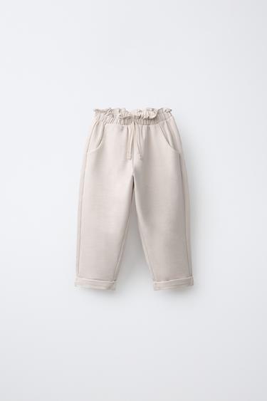 PLUSH TROUSERS - Ecru by Zara