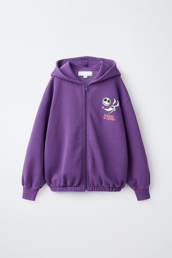 THE NIGHTMARE BEFORE CHRISTMAS © DISNEY LYNLÅSSWEATSHIRT - lilla fra Zara - Billede 0