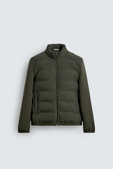 CONTRAST PADDED JACKET - Khaki by Zara