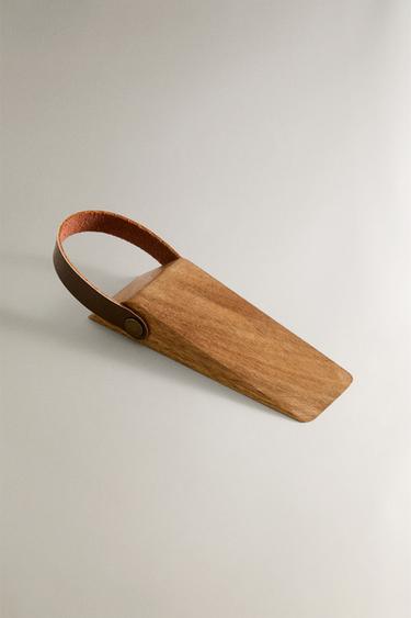 ACACIA WOOD DOORSTOP - Light beige by Zara - Image 1