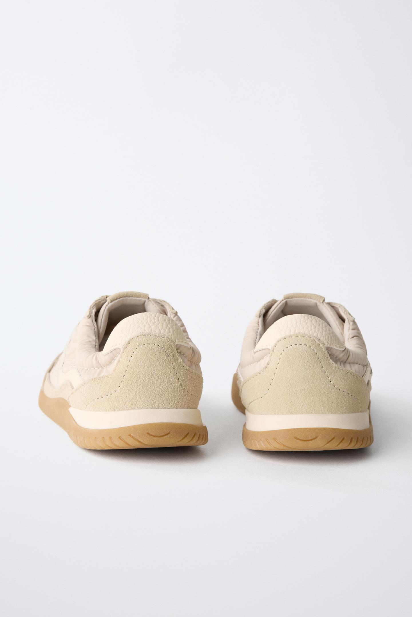 Детские кроссовки Zara Contrast Barefoot, цвет: Молочный белый — фото 7