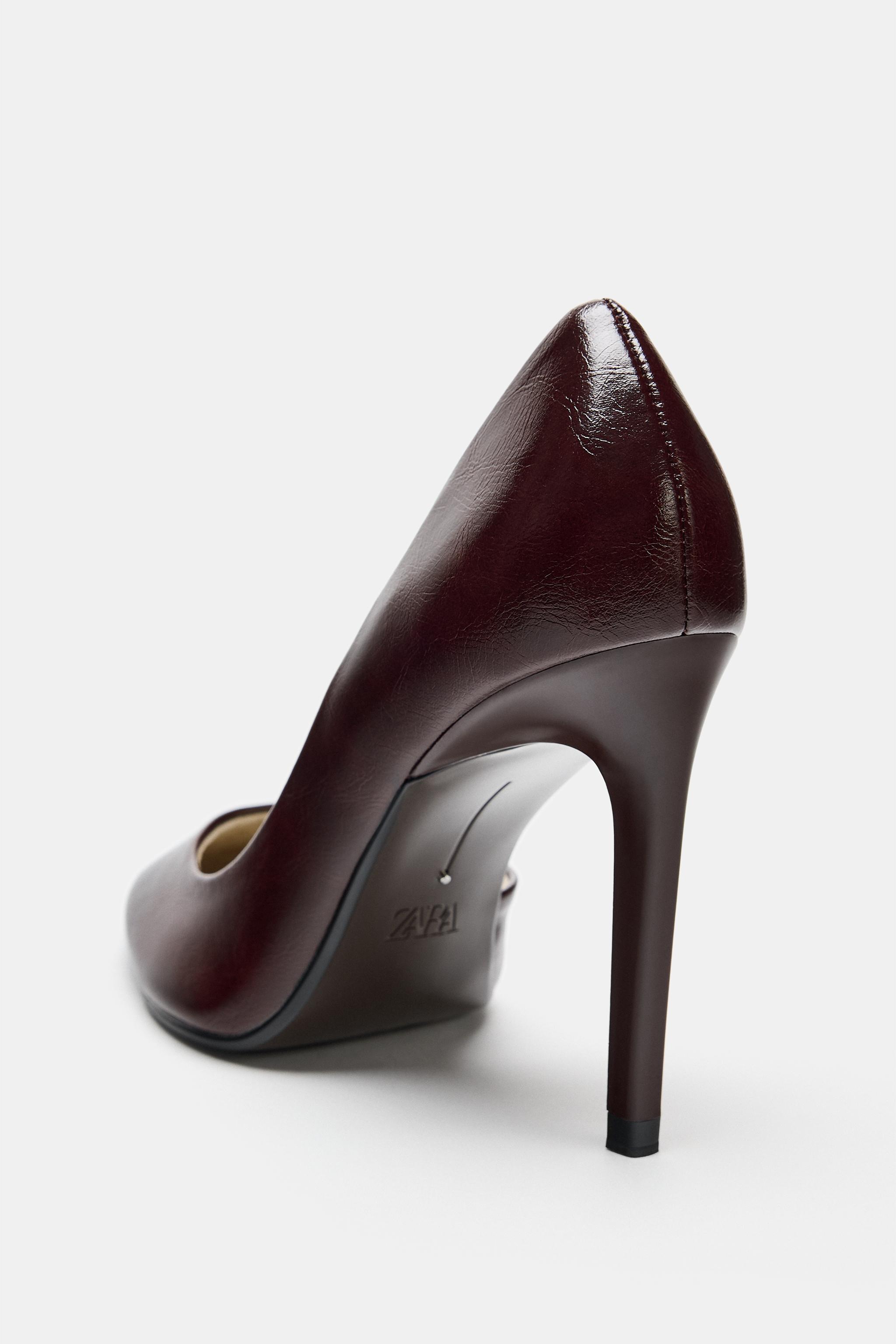 PATENT-EFFECT HEELS