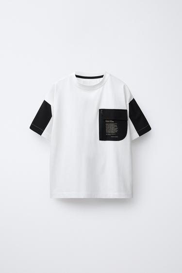 CAMISETA SPORTY BOLSILLO - Blanco de Zara - Imagen 0