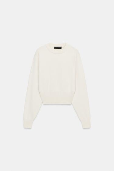 RIB KNIT JUMPER - Ecru by Zara - Image 0
