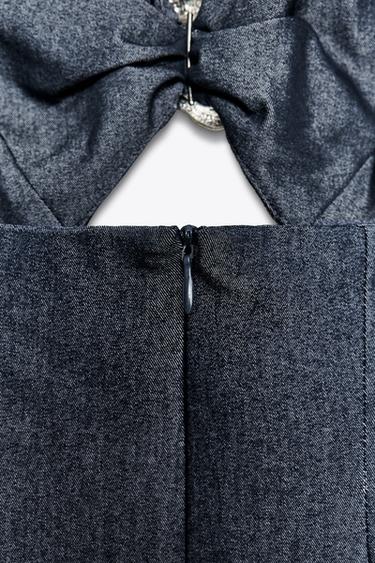 HALTER CUT-OUT MIDI DRESS - Indigo by Zara - Image 6
