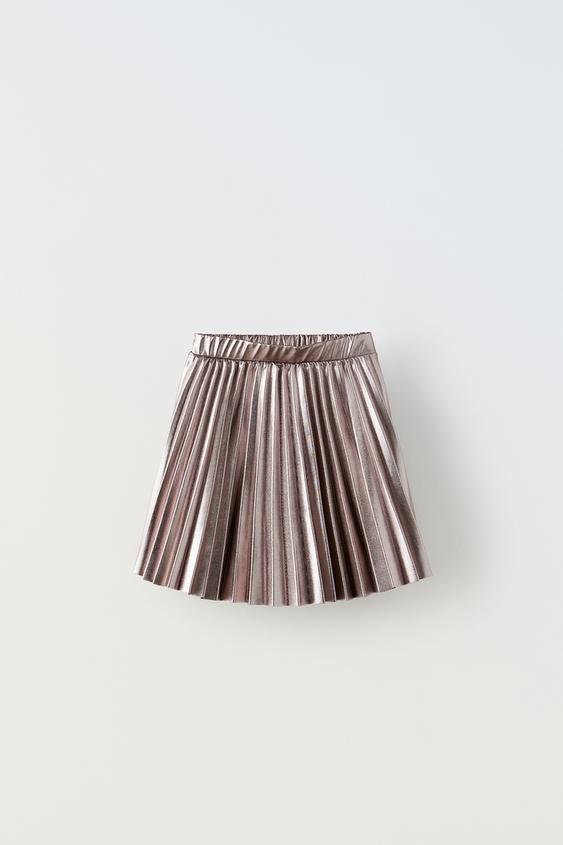 Box Pleat Skirt Copper Zara Australia 