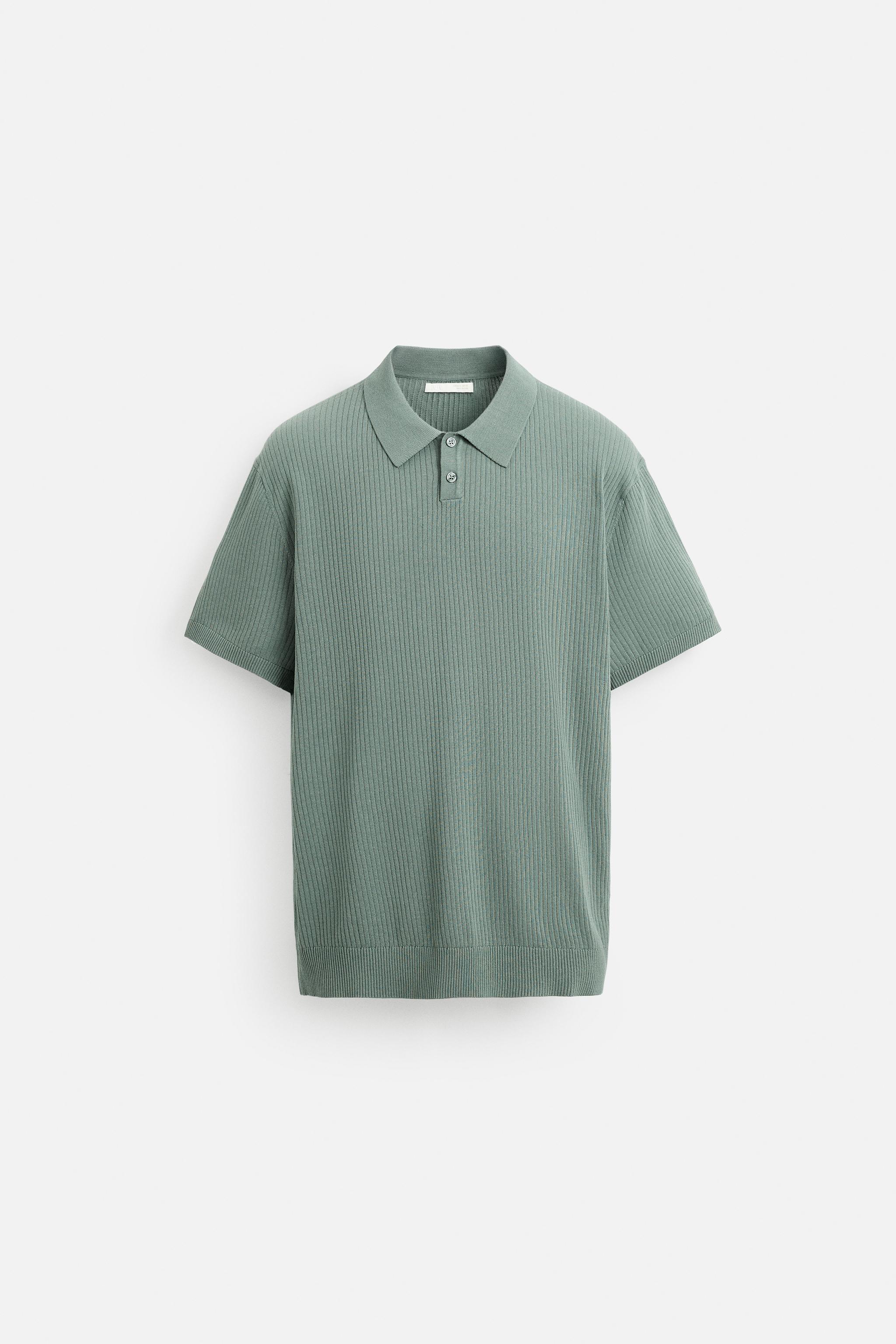RIB KNIT POLO SHIRT