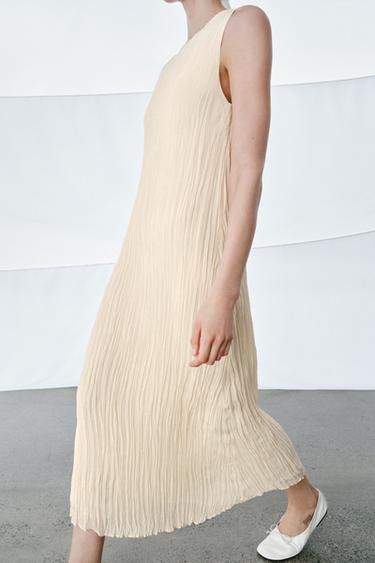 ROBE BIMATIÈRE SURCAPE DÉTACHABLE ZW COLLECTION - Écru de Zara - Image 5