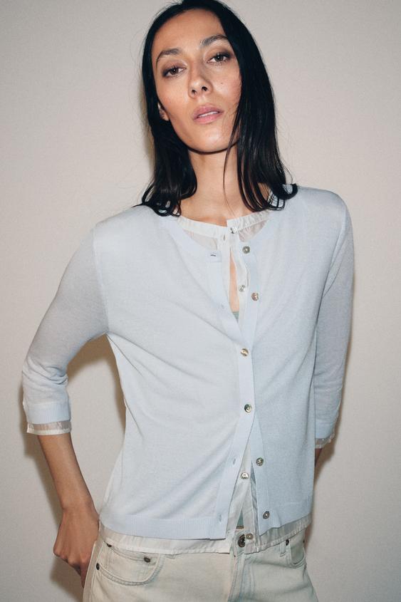 COMBINATION KNIT JACKET