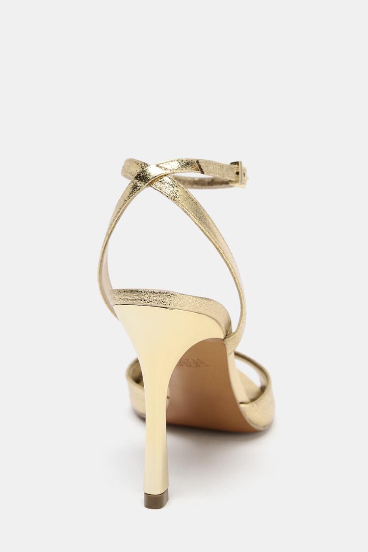SANDALIAS DE TACÓN ALTO BRILLANTES 6