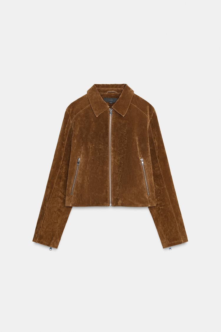100% LEATHER SHORT JACKET