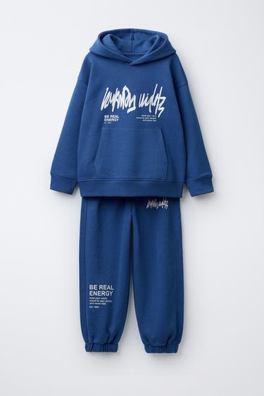 ENSEMBLE SWEAT À CAPUCHE ET PANTALON JOGGER GRAFFITI - 542 de Zara