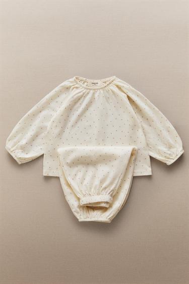 PYJAMA BÉBÉ FLEUR - Crème de Zara - Image 5