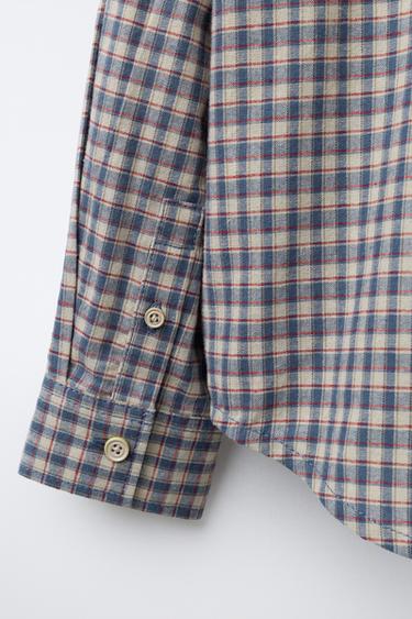 CHEMISE À CARREAUX BENSIMON ® X ZARA  - Bleu de Zara - Image 3