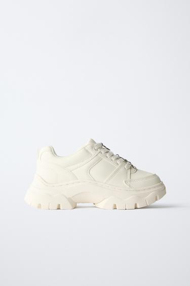 CHUNKY SOLE CHARM TRAINERS - White by Zara