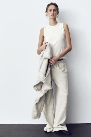COTTON SLEEVELESS TOP - Ecru by Zara
