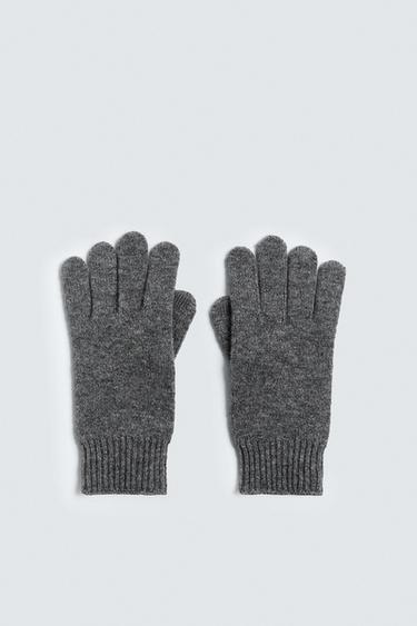 GUANTES PUNTO LANA - CASHMERE - Gris de Zara