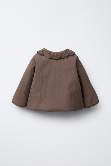 VESTE REMBOURRÉE COL CROCHET - Violet de Zara - Image 1