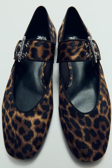 Zara ANIMAL PRINT BALLET FLATS - Leopard