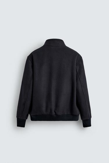 BLOUSON MÉLANGE LAINE MANTECO® ORIGINS - Bleu marine de Zara - Image 7