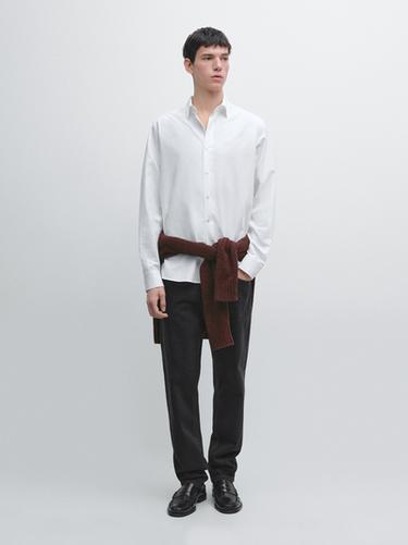 Zara Regular fit melange shirt - White - Image 0
