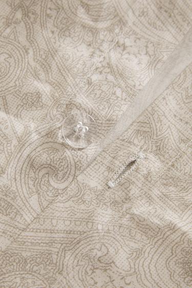 HOUSSE DE COUETTE SATIN PAISLEY - Gris clair de Zara