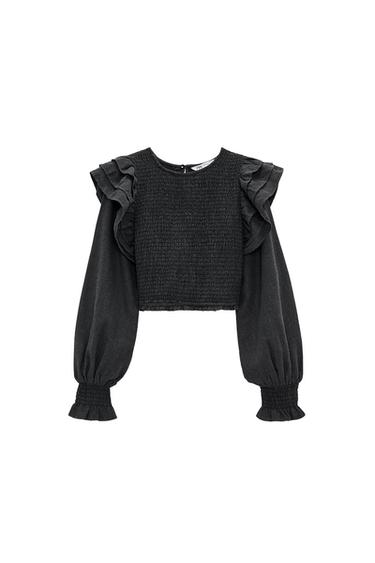 SHIRRED BLOUSE