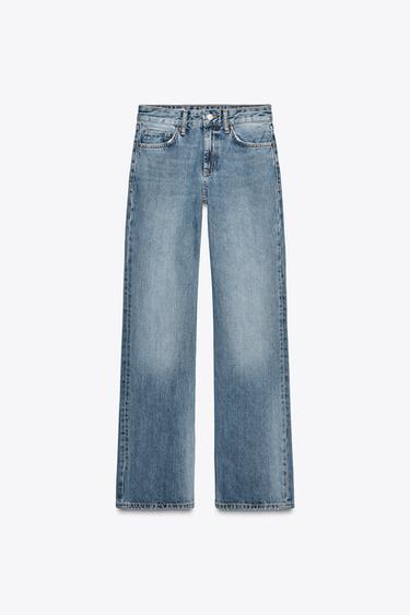 ミッドライズ WIDE-LEG TRF デニムパンツブルーZaraのミッドライズ WIDE-LEG TRF デニムパンツ - ブルー 