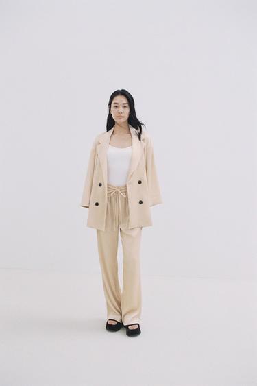 링클 이펙트 팬츠 - Zara 카바