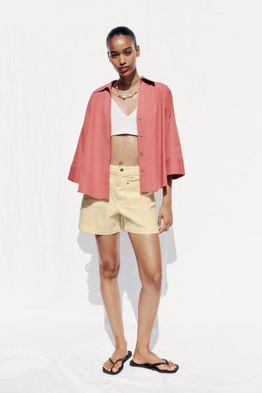 CAMISA DE POPELÍN AMB MÀNIGA AMPLA - MARSALA de Zara