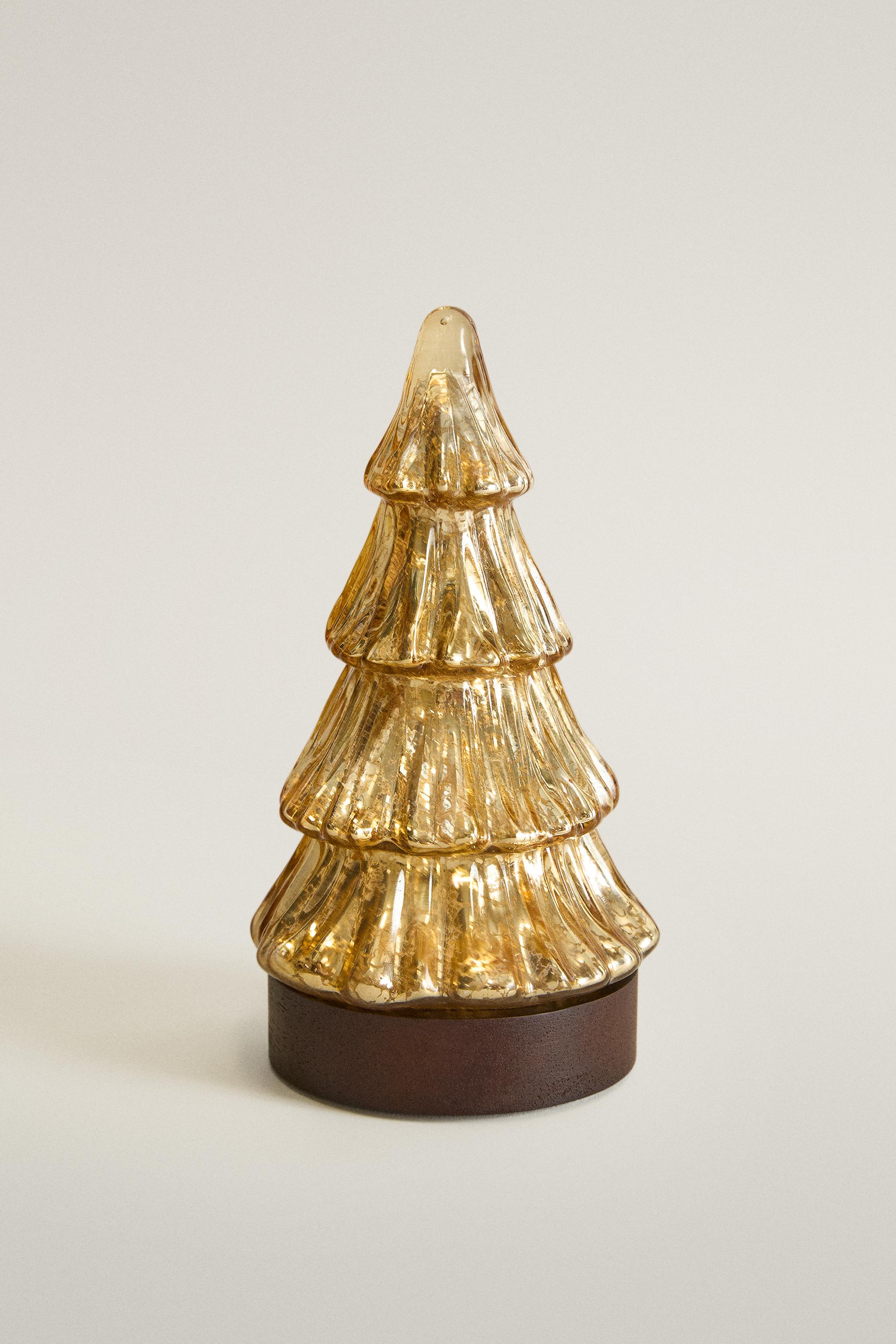 SAPIN EN VERRE LUMINEUX DE NOËL (24 CM)
