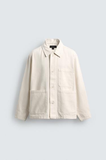 RELAXED FIT POCKET JACKET - Ecru by Zara