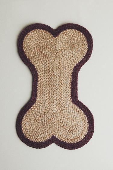 JUTE BONE PET RUG - Burgundy by Zara