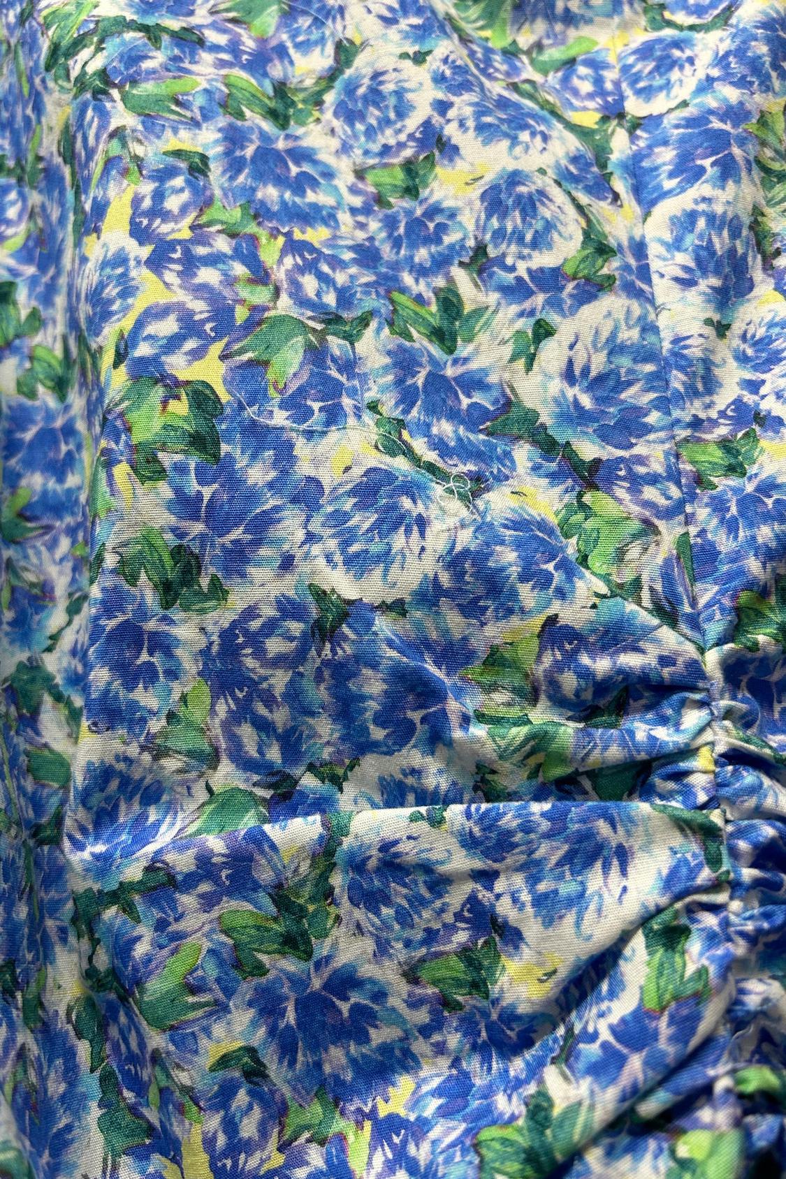 PRINTED BLOUSE WITH GATHERED DETAILS - Image 2